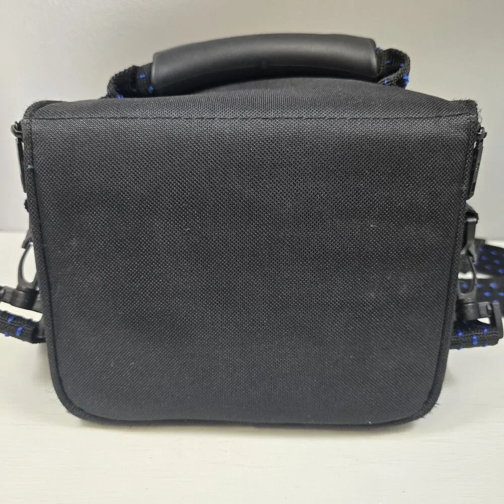 Samsonite-Black Nylon Padded Camera Shoulder Bag Dividers Adjustable Compartment